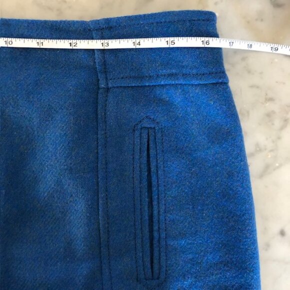 TALBOTS Wool Blend Blue A Line Skirt 10P - Picture 13 of 14